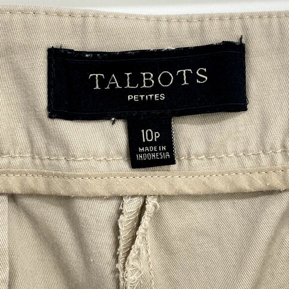 Talbots Ankle Pants Womens Petite Size 10P Khaki Side Zipper Stretch Casual - Picture 6 of 11